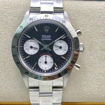 DAYTONA 37MM VINTAGE STEEL CASE BLACK DIAL