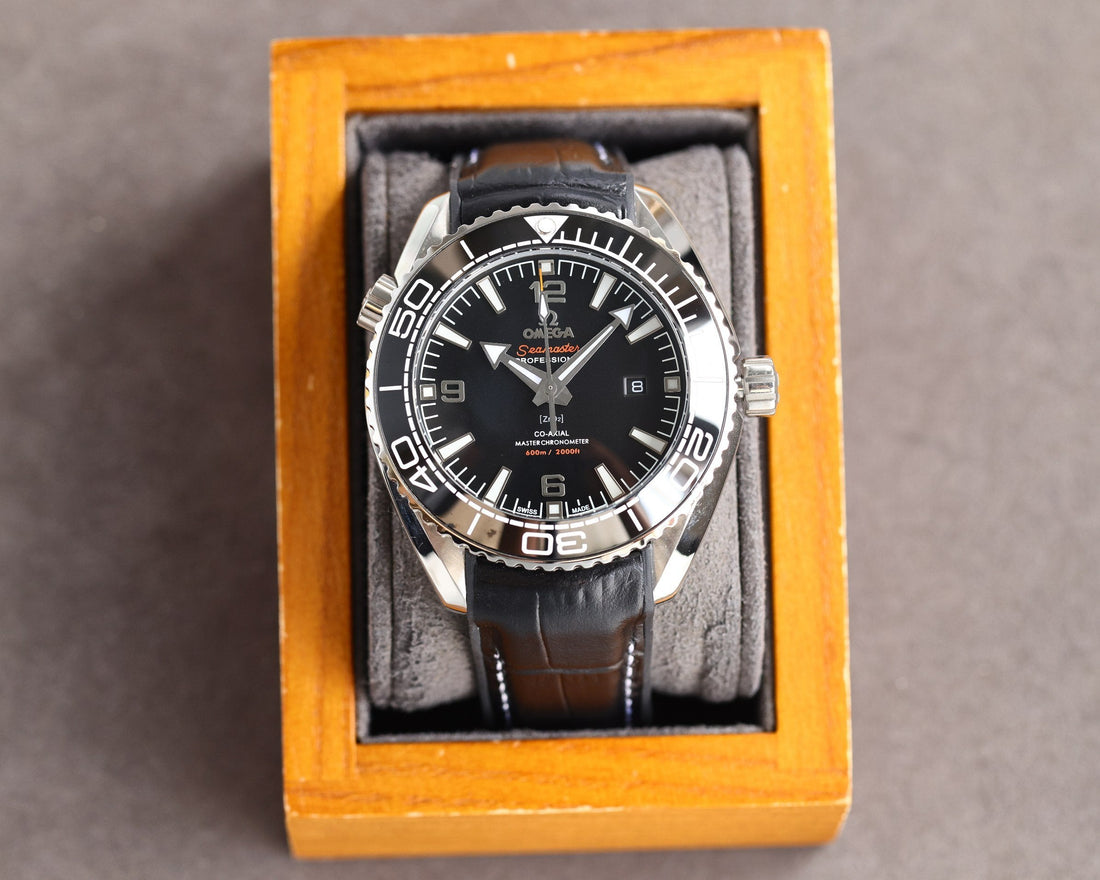 SEAMASTER PROFESSIONAL PLANET OCEAN 600M BLACK CERAMIC LEATHER