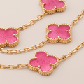 Alhambra Lucky Pink Enamel Clover 20 Motifs necklace