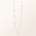 Alhambra White Inlay Long Clover Necklace