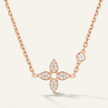 Color Blossom Pavé Diamonds Petal Necklace