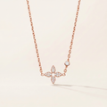 Color Blossom Pavé Diamonds Petal Necklace