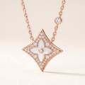 Color Blossom Pave Star Necklace