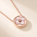 Color Blossom Rose Inlay Round Necklace