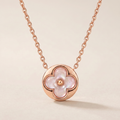 Color Blossom Rose Inlay Round Necklace