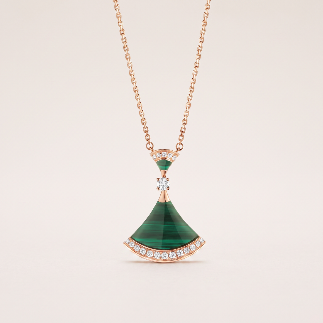 Diva's Dream Pavé Green Pendant Necklace