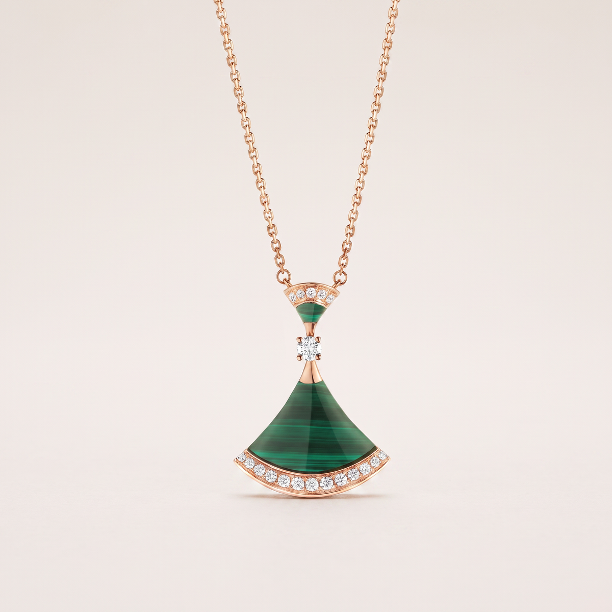 Diva's Dream Pavé Green Pendant Necklace