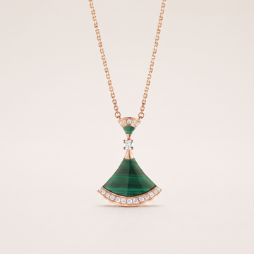 Diva's Dream Pavé Green Pendant Necklace