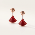 Diva's Dream Red Fan Drop Earrings
