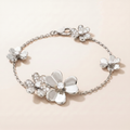 Elegant Frivole 5 Flowers Pavé Bracelet
