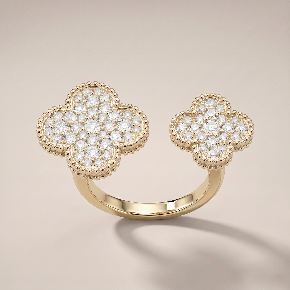 Floral Clover Between The Finger Ring
