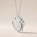Heart & Key Pendant Necklace