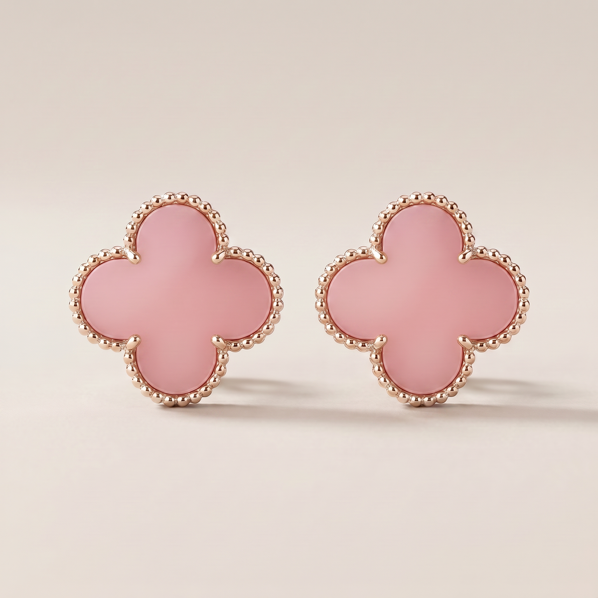 Magic Alhambra Pink Opal Earrings