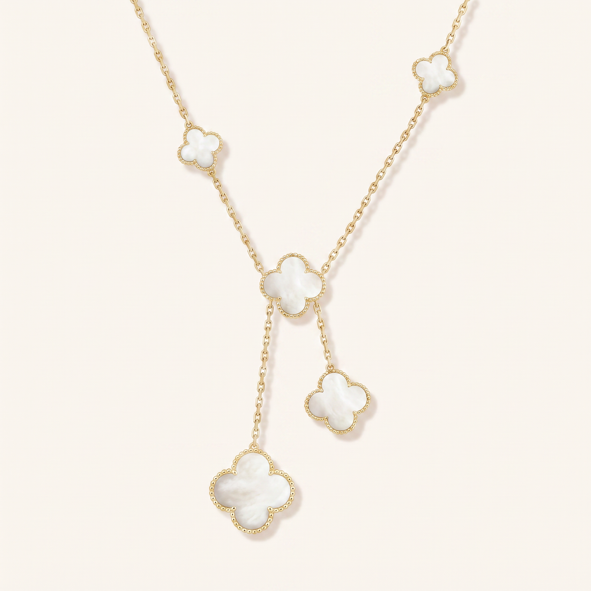 Magic Alhambra Six Motifs Mother Of Pearl Clover Necklace