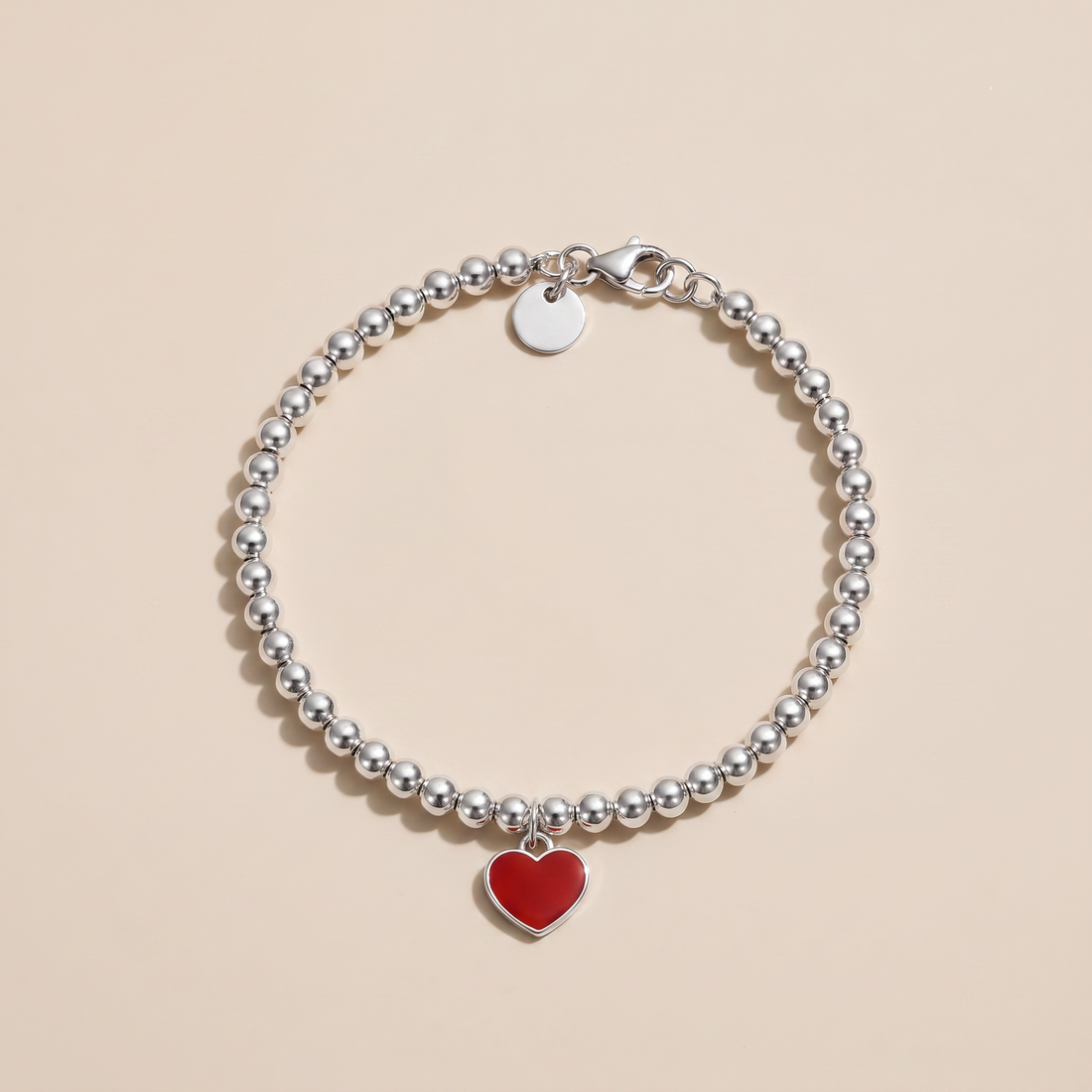 Return To T Heart Tag Bead Bracelet