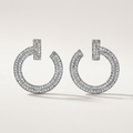 T T1 Open Pavé Hoop Earrings
