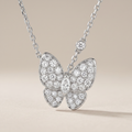 Two Butterfly Diamond Necklace