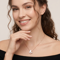 Two Butterfly Mother Of Pearl Necklace