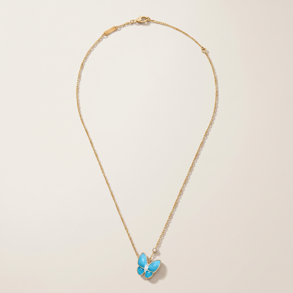 Two Butterfly Turquoise Necklace