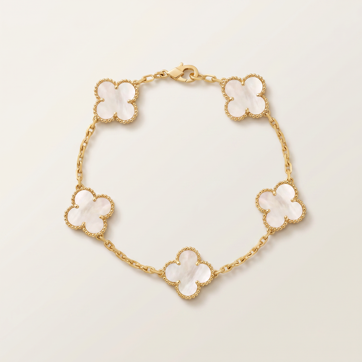 Vintage Alhambra 5 Motifs Mother of Pearl Bracelet