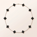 Vintage Alhambra Black 10 Motifs Necklace