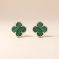 Vintage Alhambra Malachite Earrings