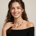 Vintage Alhambra Red Carnelian 10 Motifs Necklace