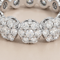 Fleurette Floral Eternity Pavé Diamonds Ring