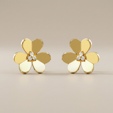 Frivole Large Flower Diamonds Earrings