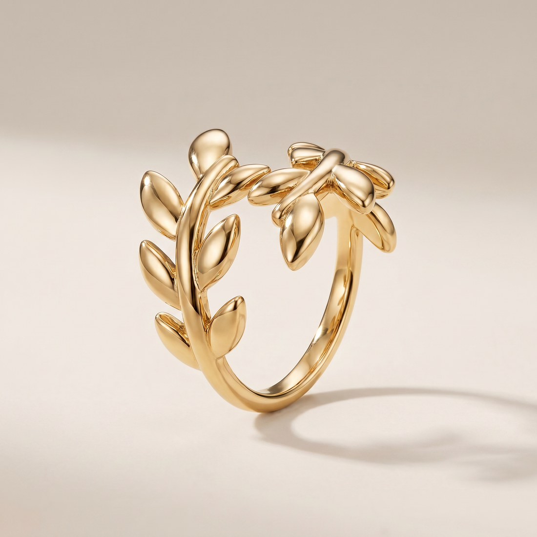 Vine Bypass Leaf Ring