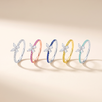 G Mini Butterfly Pavé Ring