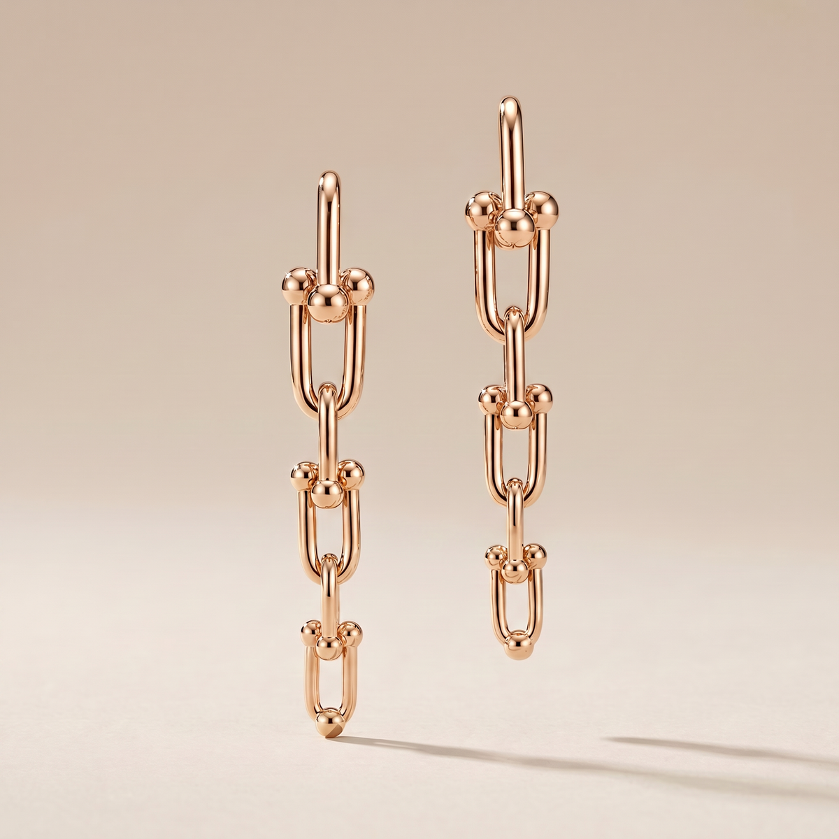 Graduated Link Drop Earrings