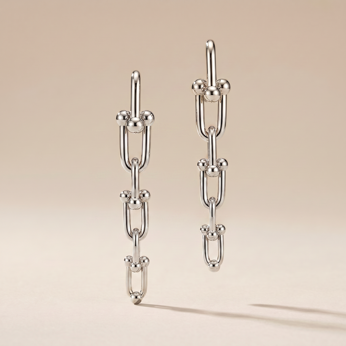 Graduated Link Drop Earrings