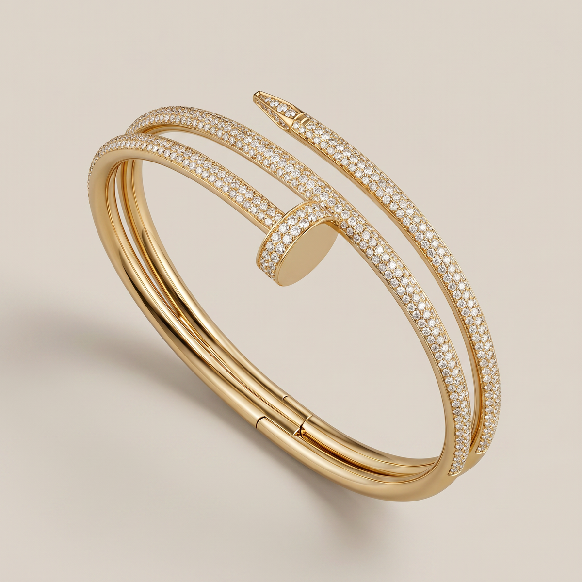 Juste Double Rows Pavé Diamonds Bracelet