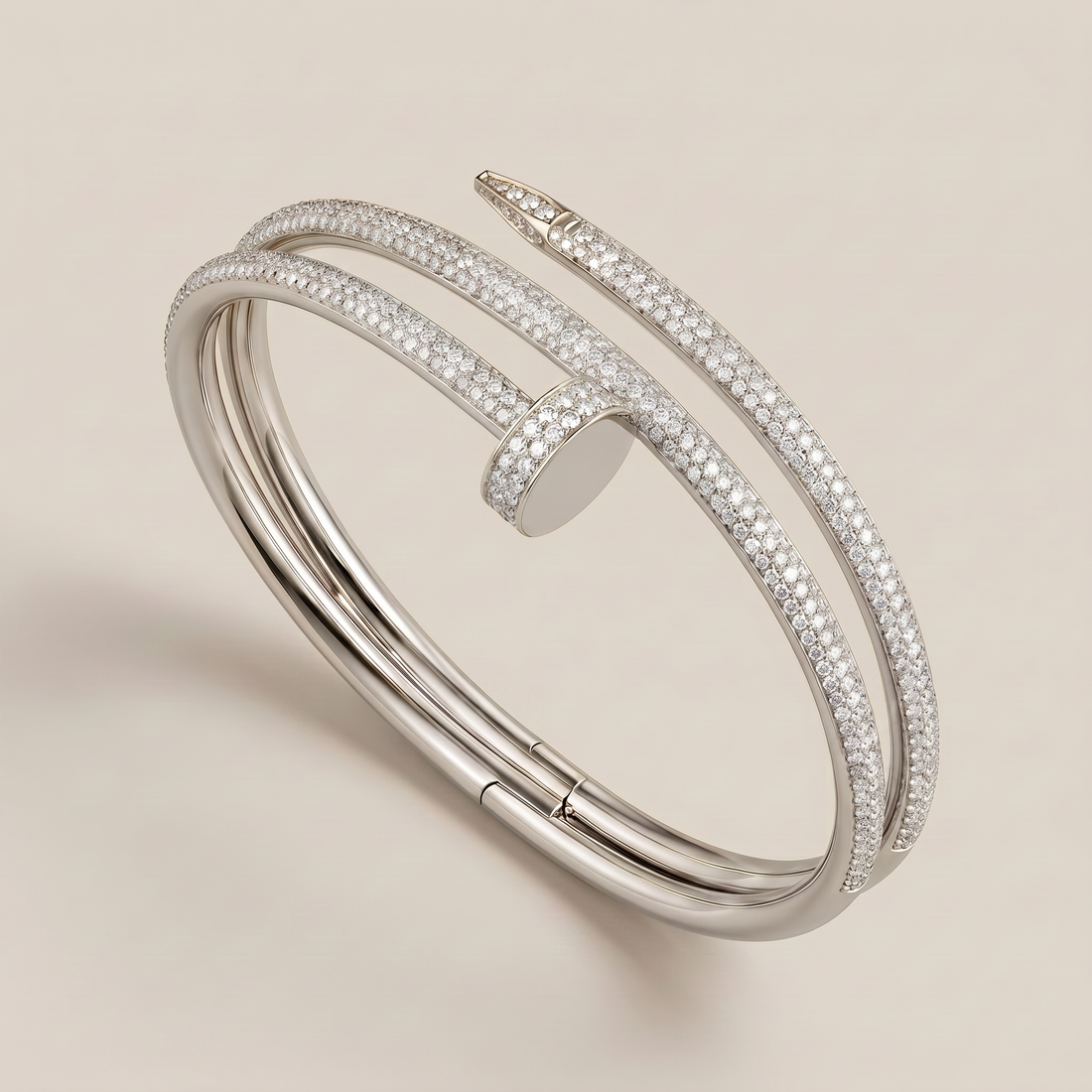 Juste Double Rows Pavé Diamonds Bracelet