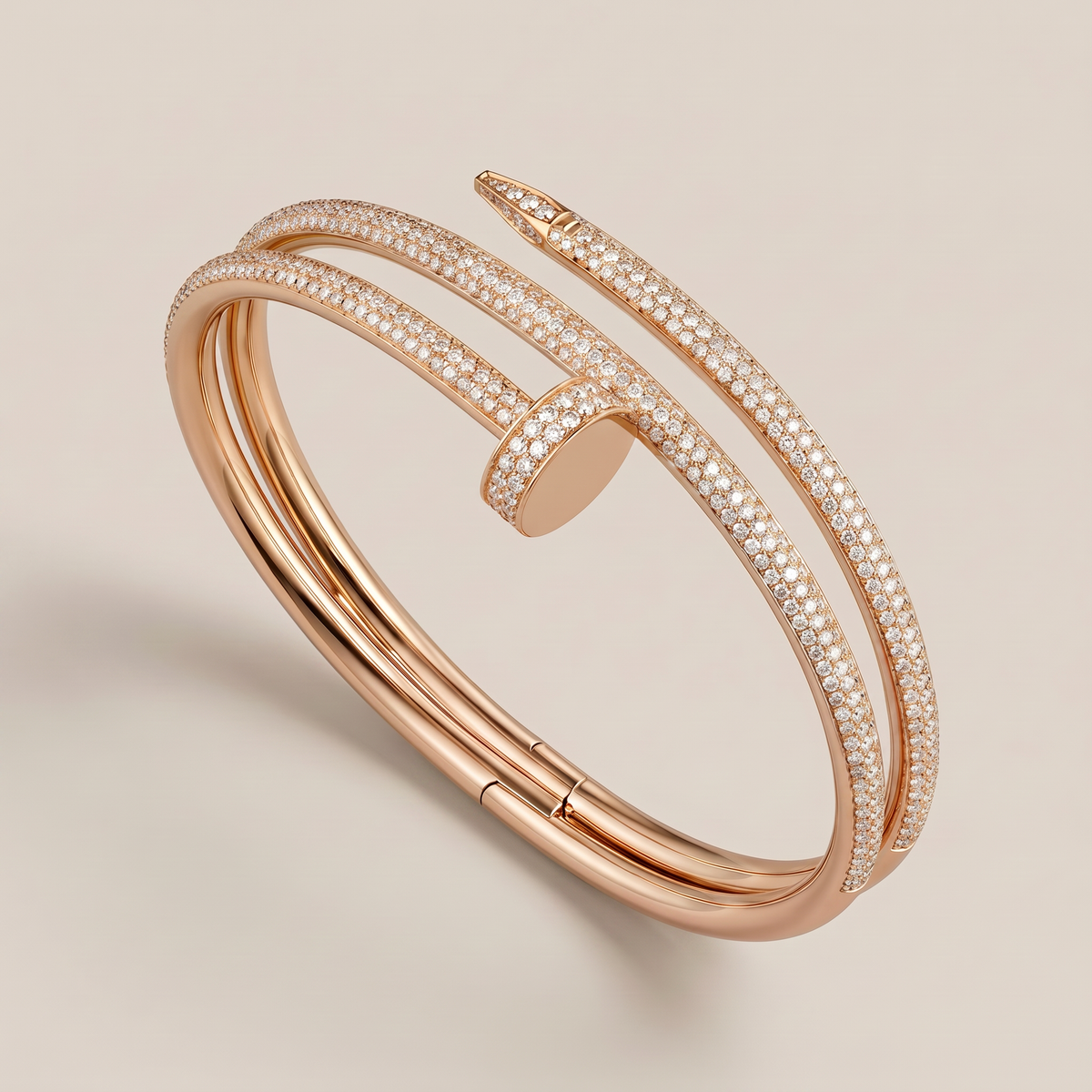 Juste Double Rows Pavé Diamonds Bracelet