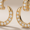 Juste Un Clou  Pavé Diamonds Small Hoop Earrings