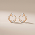 Juste Un Clou  Pavé Diamonds Small Hoop Earrings