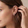 Keys Woven Pavé Diamonds Earrings