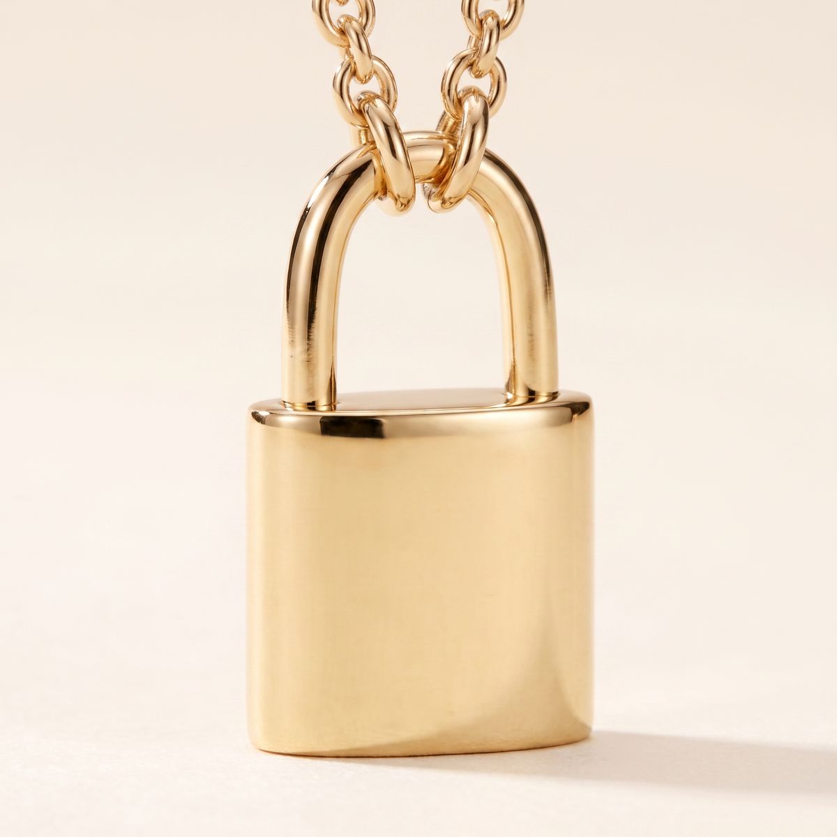 Lock Pendant Chain Necklace