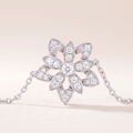 Lotus Pavé Diamonds Flower Bracelet