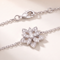 Lotus Pavé Diamonds Flower Bracelet