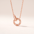 Love Circle Pavé Diamonds Link Necklace