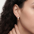Love 2 Diamonds  Hoop Earrings