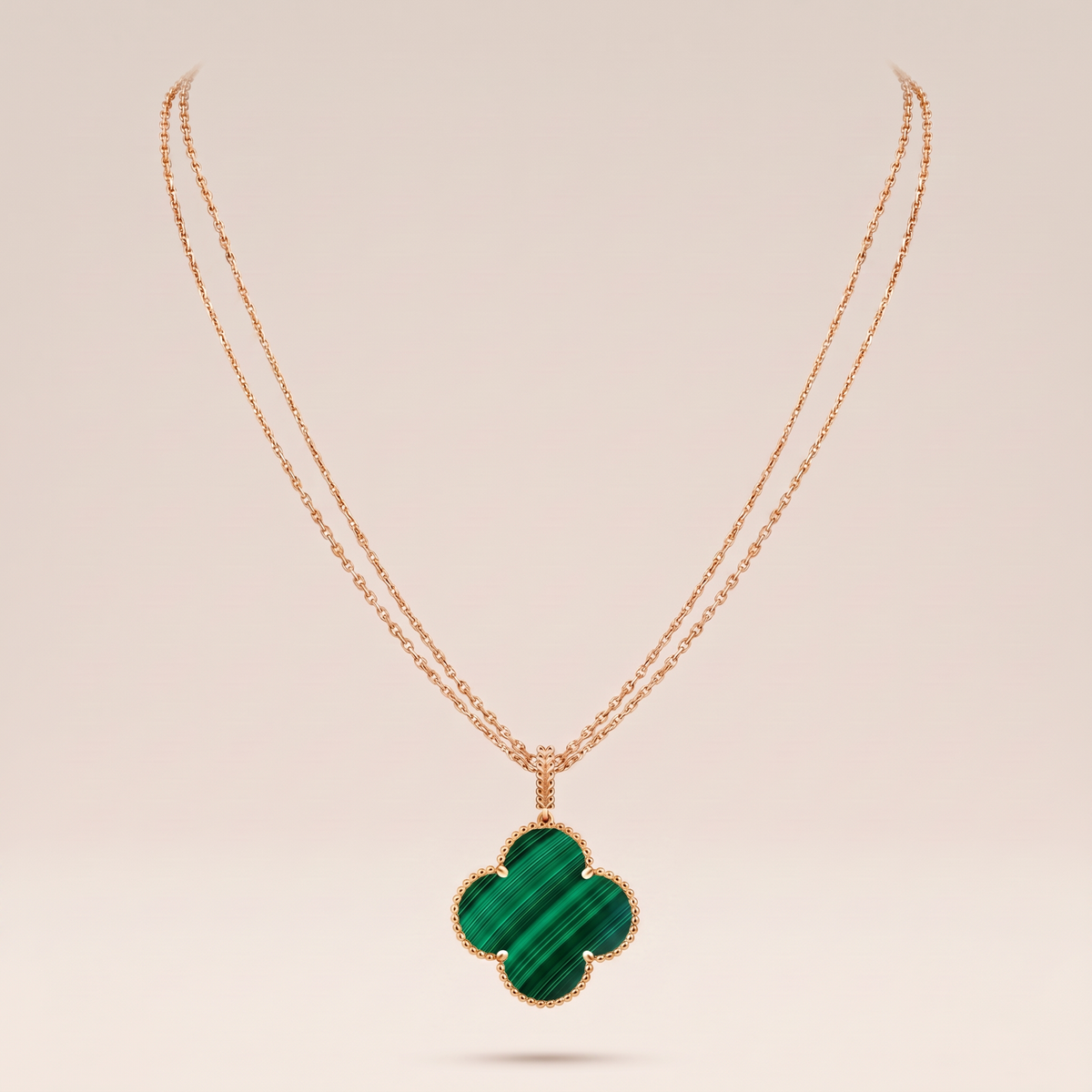 Magic Alhambra Malachite Necklace
