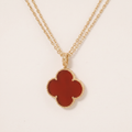 Magic Alhambra One Motif Carnelian Clover Necklace