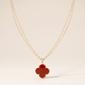 Magic Alhambra One Motif Carnelian Clover Necklace