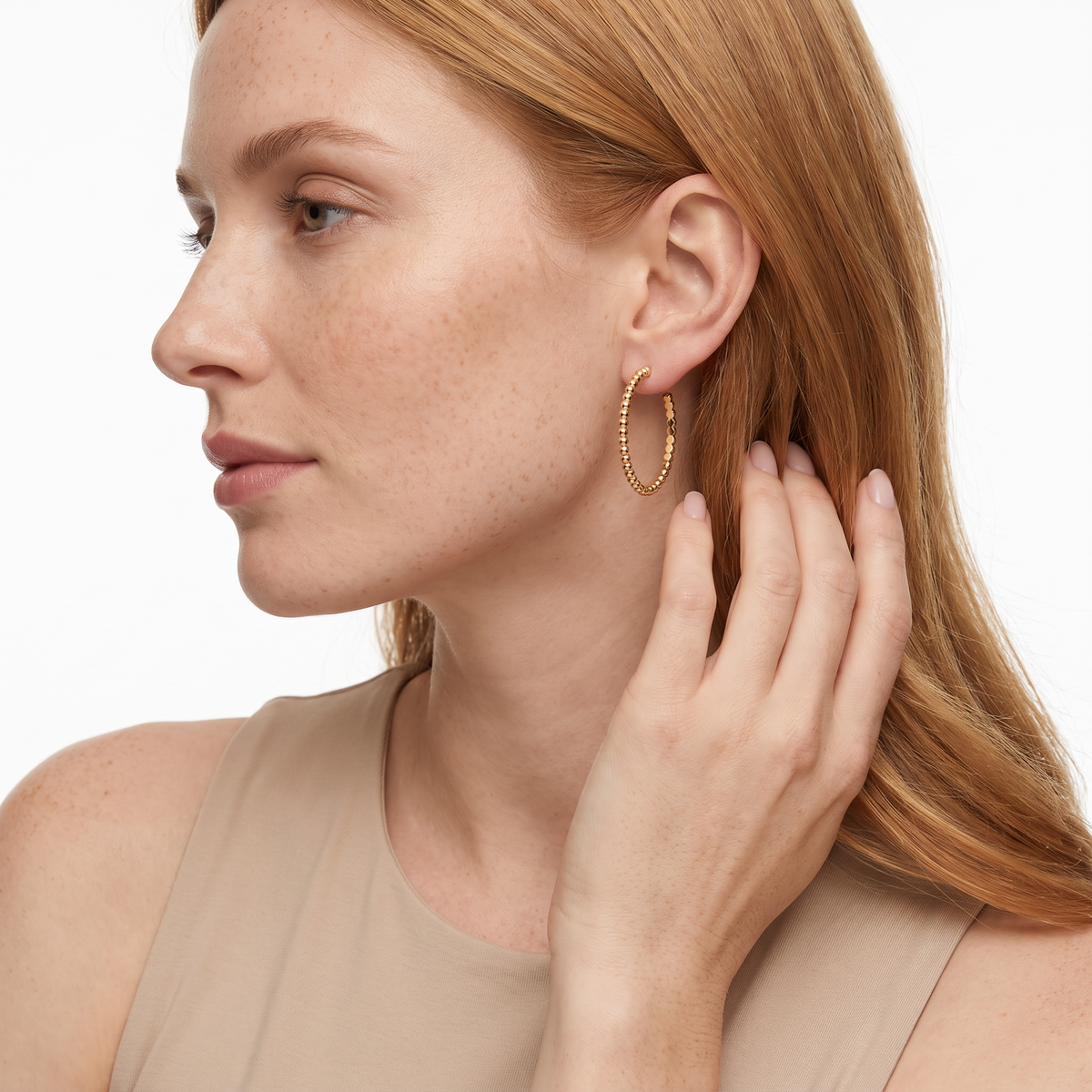 Perlée Beads Hoop Earrings