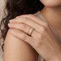 Perlée Row Pavé Diamonds Ring
