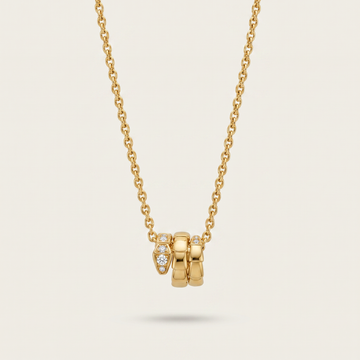 Serpenti Pavé Diamonds Coiled Viper Pendant Necklace